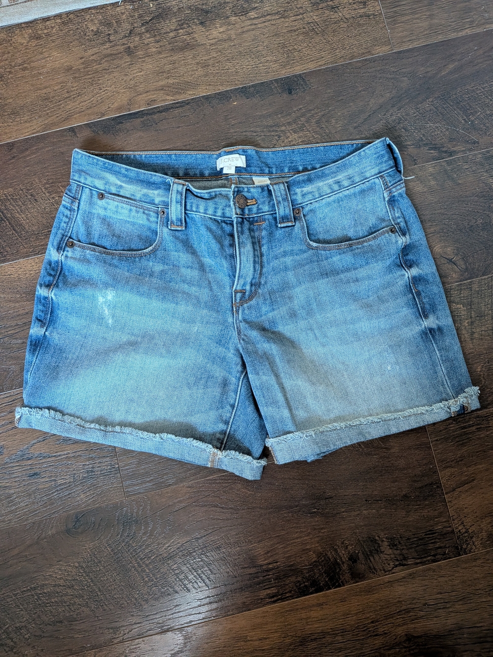 J. Crew Light Blue Rolled Hem Denim Shorts